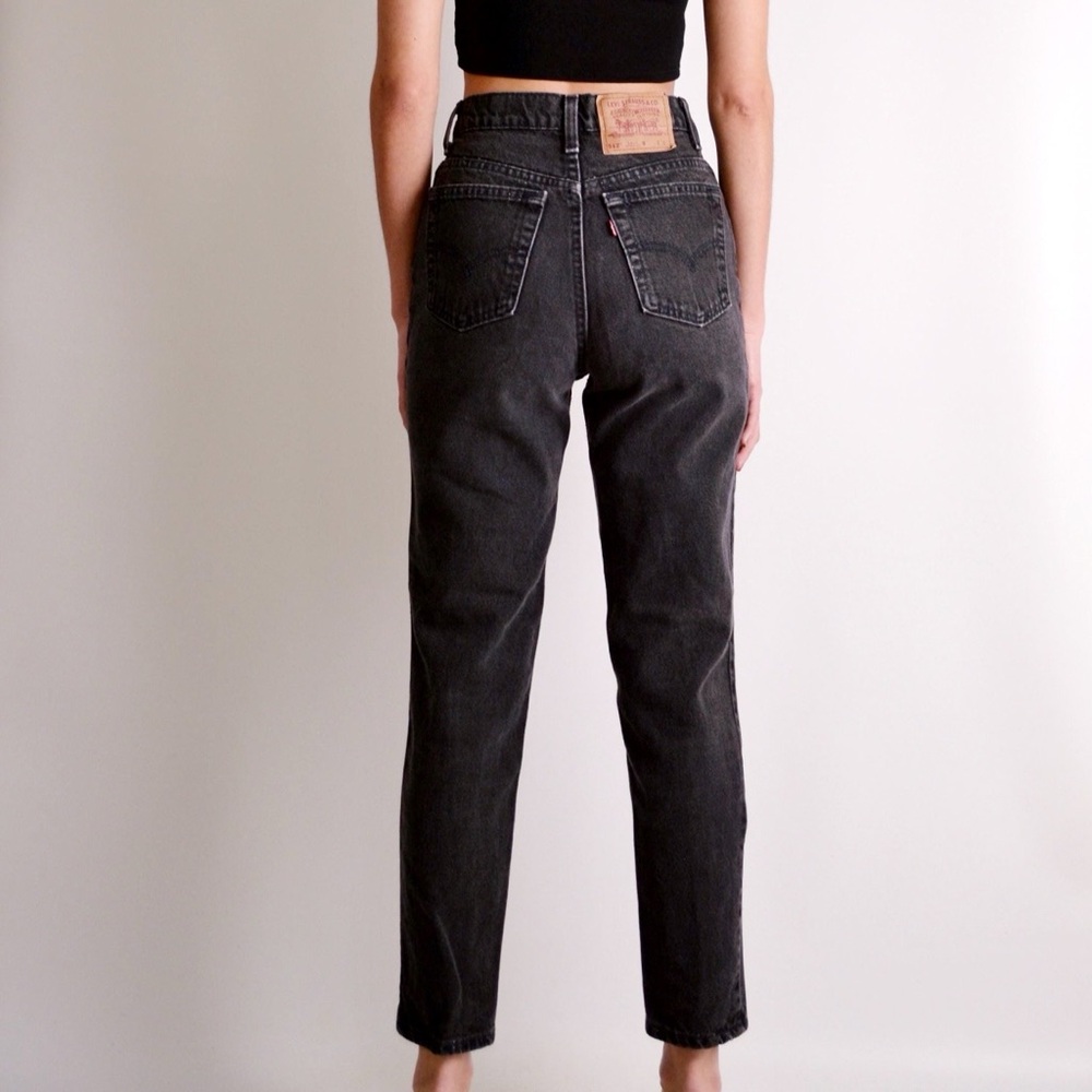 VINTAGE 90s Levi’s 512 Women’s Slim Fit High Rise Mom Jeans Black Y2K